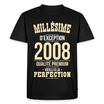 2008 – Exceptional vintage – Premium quality - Men's Premium Organic T-Shirt - black - Front - Nico (187cm)