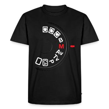 Shoot M - Men's Premium Organic T-Shirt - black - Front - Nico (187cm)