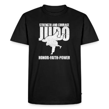 judo - Men's Premium Organic T-Shirt - black - Front - Nico (187cm)