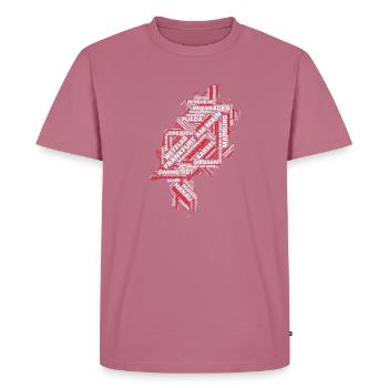 Hessen Bundesland : Hessens Städte und Gemeinden - Männer Premium Bio T-Shirt - Mauve - Vorne - Nico (187cm)