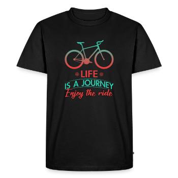 Vélo vélo vélo vélo vélo - T-shirt Premium bio Homme - noir - Devant - Nico (187cm)