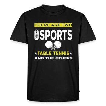 Tennis de table tennis de table - T-shirt Premium bio Homme - noir - Devant - Nico (187cm)
