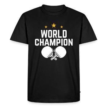 Tennis de table tennis de table - T-shirt Premium bio Homme - noir - Devant - Nico (187cm)