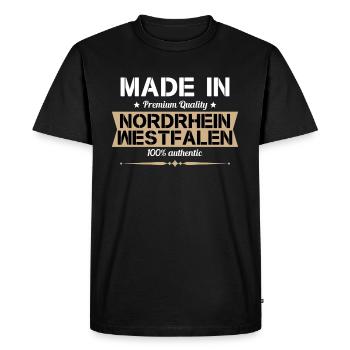 Nordrhein Westfalen NRW Geschenk - Männer Premium Bio T-Shirt - Schwarz - Vorne - Nico (187cm)