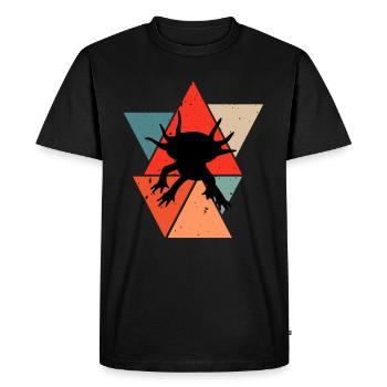 Axolotl Axolotls amphibies rétro cadeau - T-shirt Premium bio Homme - noir - Devant - Nico (187cm)