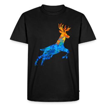 Deer Hunting Deer Hunting Gift - Men's Premium Organic T-Shirt - black - Front - Nico (187cm)