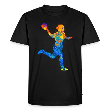 HandballEur Handballeur Handballeur Joueur de Handball Joueur - T-shirt Premium bio Homme - noir - Devant - Nico (187cm)