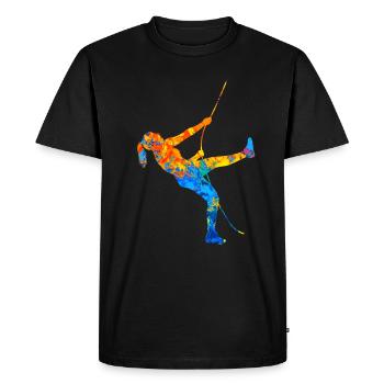 Escalade de bloc Grimpeurs Escalade de bloc Escalade de bloc - T-shirt Premium bio Homme - noir - Devant - Nico (187cm)
