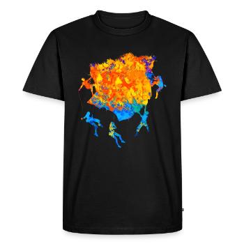 Escalade de bloc Boulder Boulderer Escalade - T-shirt Premium bio Homme - noir - Devant - Nico (187cm)