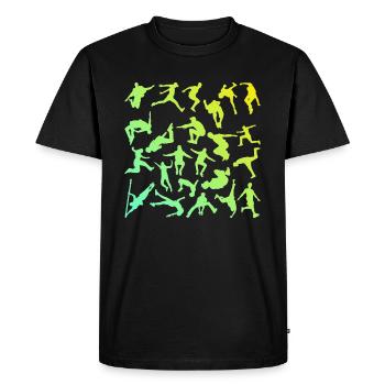 Parkour Freerunning Freerunner Parcour Parkour - T-shirt Premium bio Homme - noir - Devant - Nico (187cm)