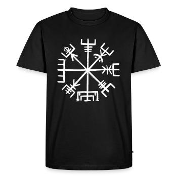 Runes Mythologie nordique Viking Norsemen - T-shirt Premium bio Homme - noir - Devant - Nico (187cm)