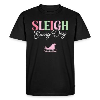 Traîneau tous les jours - T-shirt Premium bio Homme - noir - Devant - Nico (187cm)
