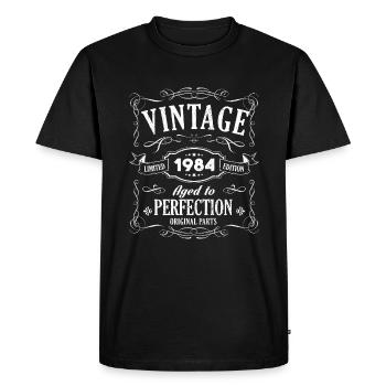 35ème anniversaire - 1984 Vintage Classic Gift - T-shirt Premium bio Homme - noir - Devant - Nico (187cm)