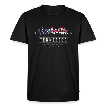 Nashville Country Musik USA Tennessee Geschenk - Männer Premium Bio T-Shirt - Schwarz - Vorne - Nico (187cm)