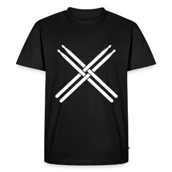 Drum Drumsticks - Drummer Music Gift - Men's Premium Organic T-Shirt - black - Front - Nico (187cm)