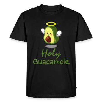 Saint avocat - idée cadeau ange sucré avocat - T-shirt Premium bio Homme - noir - Devant - Nico (187cm)