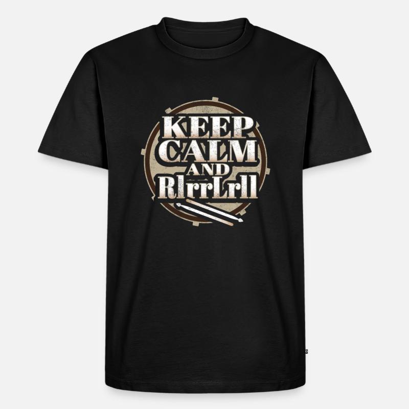 KEEP CALM AND RlrrLrll - Männer Premium Bio T-Shirt - Schwarz