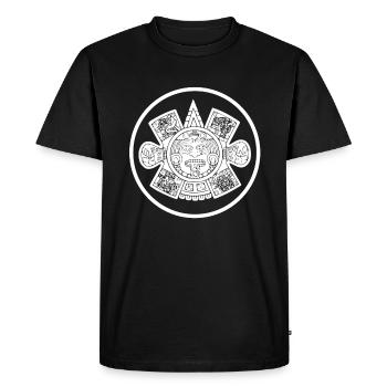 Art aztèque calendrier maya aztèque - T-shirt Premium bio Homme - noir - Devant - Nico (187cm)