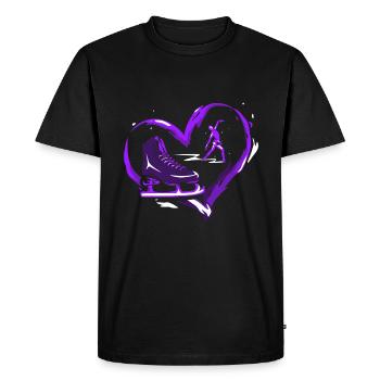 Eislaufen Eisläufer Schlittschuhe Sport Geschenk - Männer Premium Bio T-Shirt - Schwarz - Vorne - Nico (187cm)