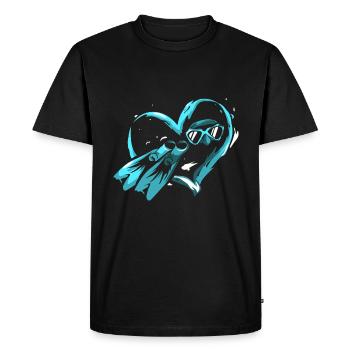 Plongeur plongée équipement de plongée Hobby Cadeau - T-shirt Premium bio Homme - noir - Devant - Nico (187cm)
