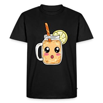 Smoothie Soft Drink Drink Gift - Men's Premium Organic T-Shirt - black - Front - Nico (187cm)