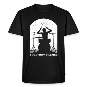 Batterie Percussion Percussion - T-shirt Premium bio Homme - noir - Devant - Nico (187cm)