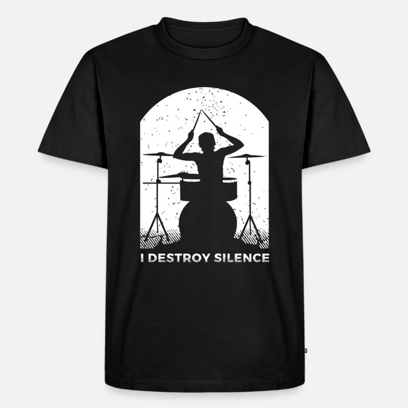 Drums Gift Drummer Percussion - Men's Premium Organic T-Shirt - black