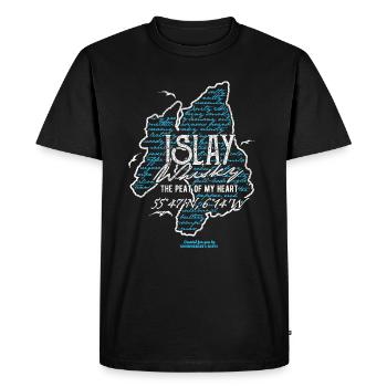 Whisky de Islay Peat Of My Heart - T-shirt Premium bio Homme - noir - Devant - Nico (187cm)