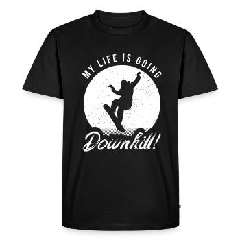 Conception de sports d'hiver de snowboard pour les snowboarders - T-shirt Premium bio Homme - noir - Devant - Nico (187cm)