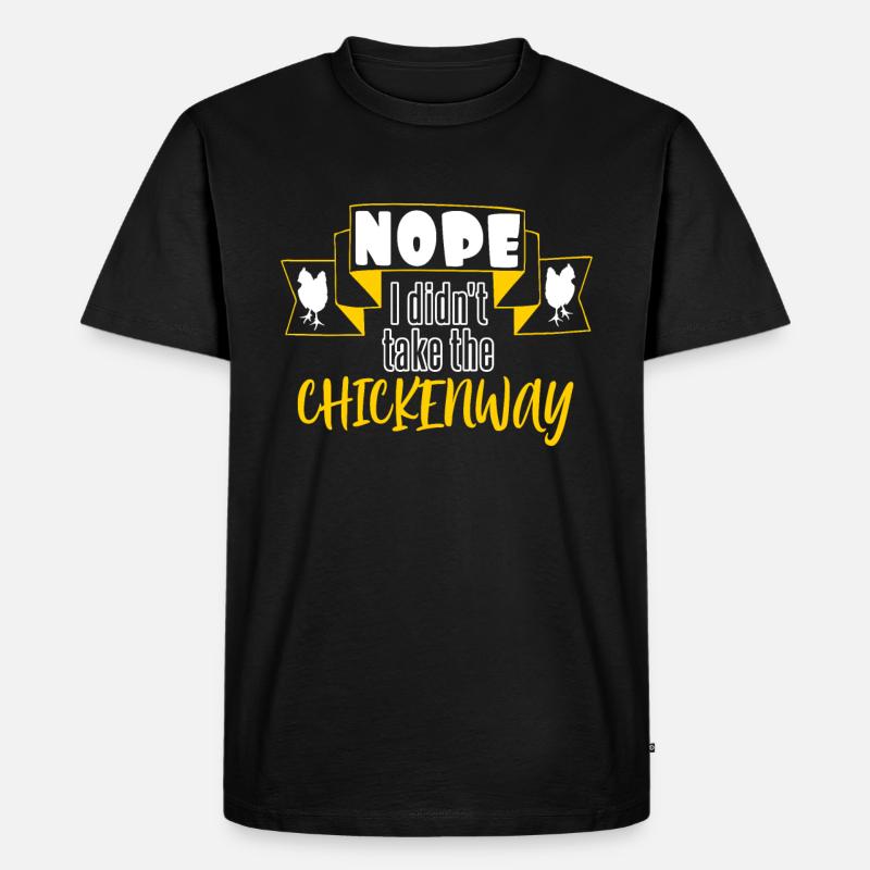 Chickenway Mountainbike - Männer Premium Bio T-Shirt - Schwarz