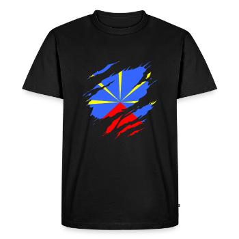 t-shirt mahaveli ile de la reunion 974 - T-shirt Premium bio Homme - noir - Devant - Nico (187cm)