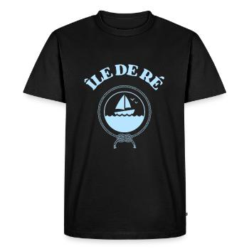 ile de ré bateau charente maritime - T-shirt Premium bio Homme - noir - Devant - Nico (187cm)