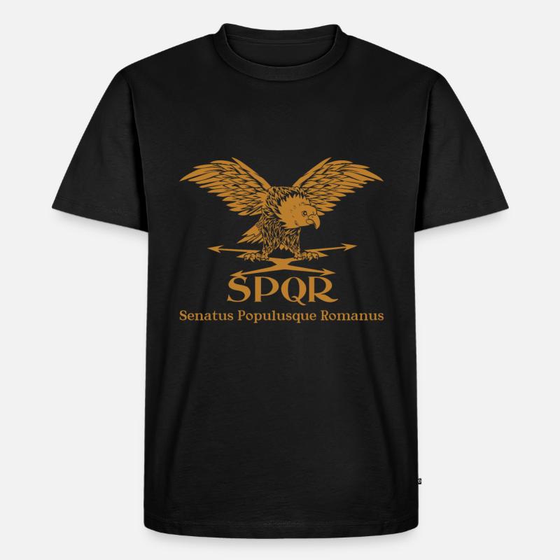 SPQR - Männer Premium Bio T-Shirt - Schwarz