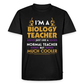Professeur de biologie - T-shirt Premium bio Homme - noir - Devant - Nico (187cm)