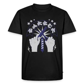 Barber - Men's Premium Organic T-Shirt - black - Front - Nico (187cm)