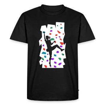 Bloc - T-shirt Premium bio Homme - noir - Devant - Nico (187cm)