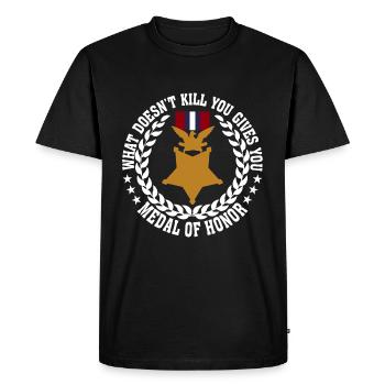 Motivation des médailles - T-shirt Premium bio Homme - noir - Devant - Nico (187cm)