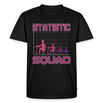 Statistics Cadre - Men's Premium Organic T-Shirt - black - Front - Nico (187cm)