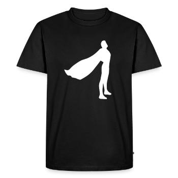 SUPERHERO - Super Papa Hero Daddy Father's Day - Men's Premium Organic T-Shirt - black - Front - Nico (187cm)