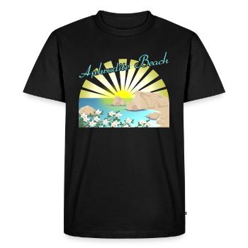 Plage d’Aphrodite - T-shirt Premium bio Homme - noir - Devant - Nico (187cm)