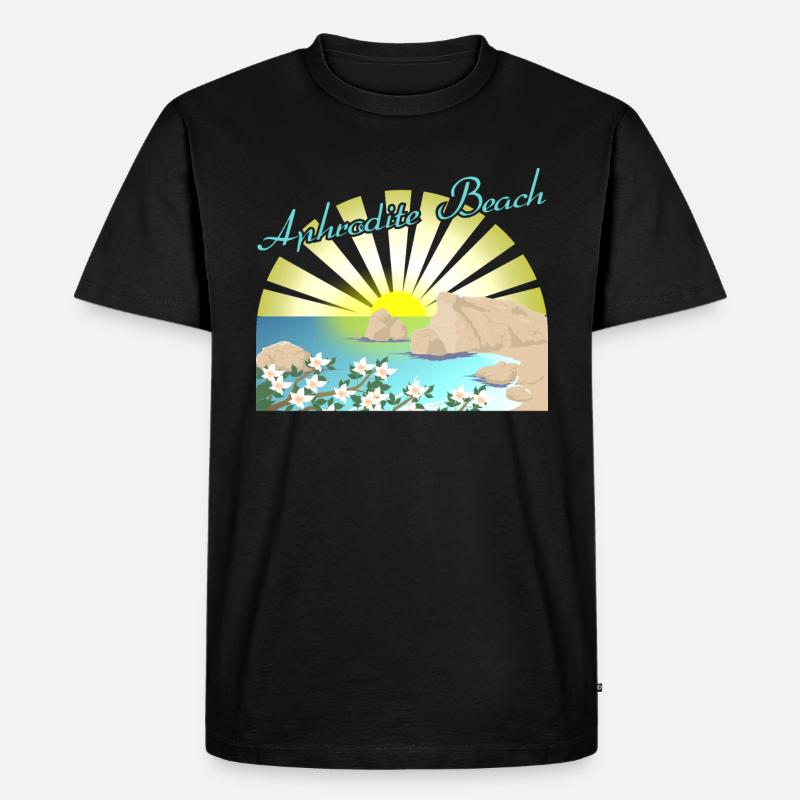 Aphrodite Strand - Männer Premium Bio T-Shirt - Schwarz