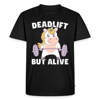Licorne Deadlift - T-shirt Premium bio Homme - noir - Devant - Nico (187cm)