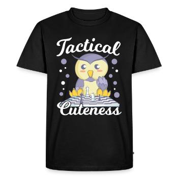 Échecs mignons - T-shirt Premium bio Homme - noir - Devant - Nico (187cm)