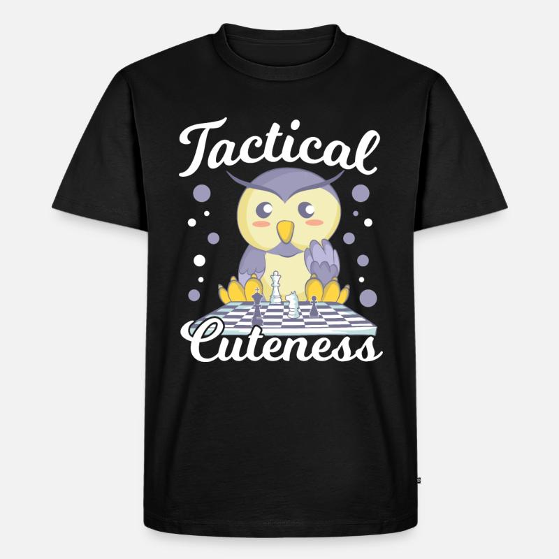 Échecs mignons - T-shirt Premium bio Homme - noir