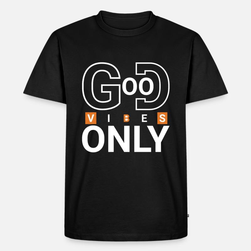 Good Vibes Only - Männer Premium Bio T-Shirt - Schwarz