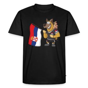 Serbie Rasta Dog - T-shirt Premium bio Homme - noir - Devant - Nico (187cm)