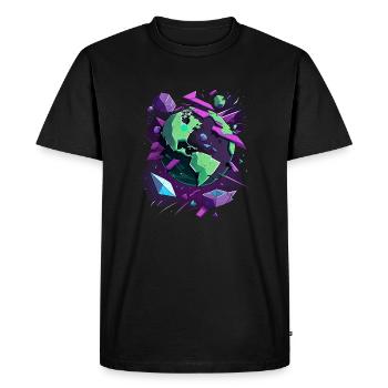 Terre de pierre - T-shirt Premium bio Homme - noir - Devant - Nico (187cm)