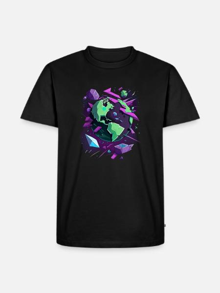 Steinernde Erde - Männer Premium Bio T-Shirt - Schwarz