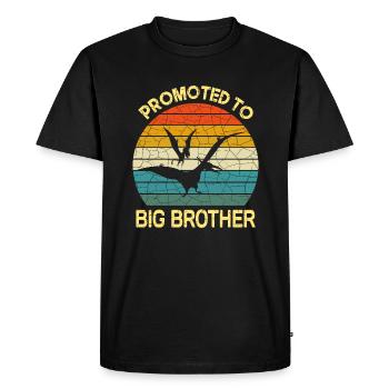 Promu grand frère dinosaure Gift - T-shirt Premium bio Homme - noir - Devant - Nico (187cm)