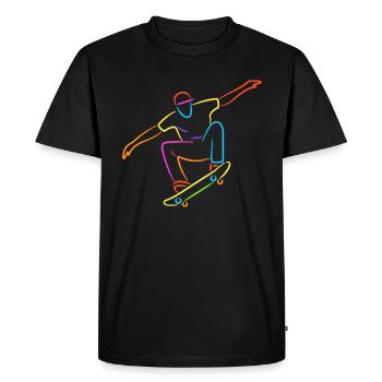 Skateur Skateboard Garçons Skateur Enfants - T-shirt Premium bio Homme - noir - Devant - Nico (187cm)